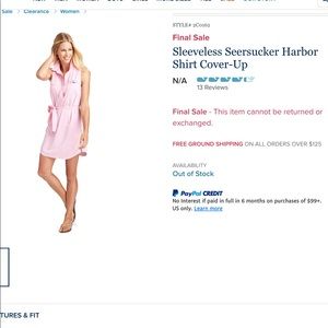 Seersucker harbor shirt dress cover-up